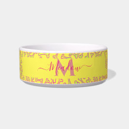 Comedero Hueso de perro de monograma personalizado Cartoon 