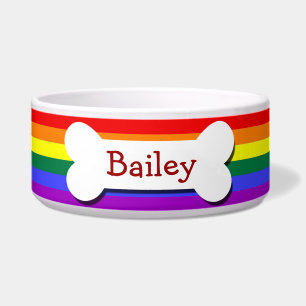 Comedero Hueso de perro del orgullo gay del arcoiris