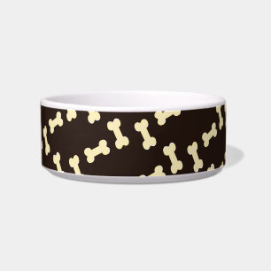 Comedero Huesos de perro con un patrón marrón