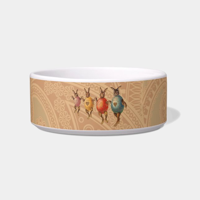 Comedero Huevos de baile del conejo de Pascua (Frente)