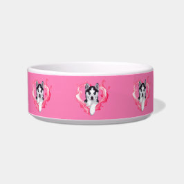 Comedero Huskywelpe mit Herz rosa Hündin