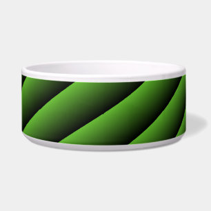 Comedero Hypnotic Green Wavy Lines Dog Bowl