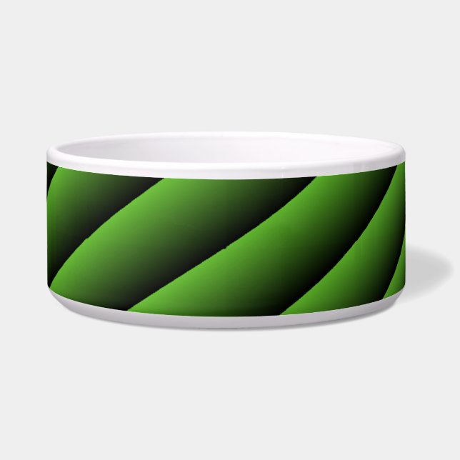 Comedero Hypnotic Green Wavy Lines Dog Bowl (Frente)