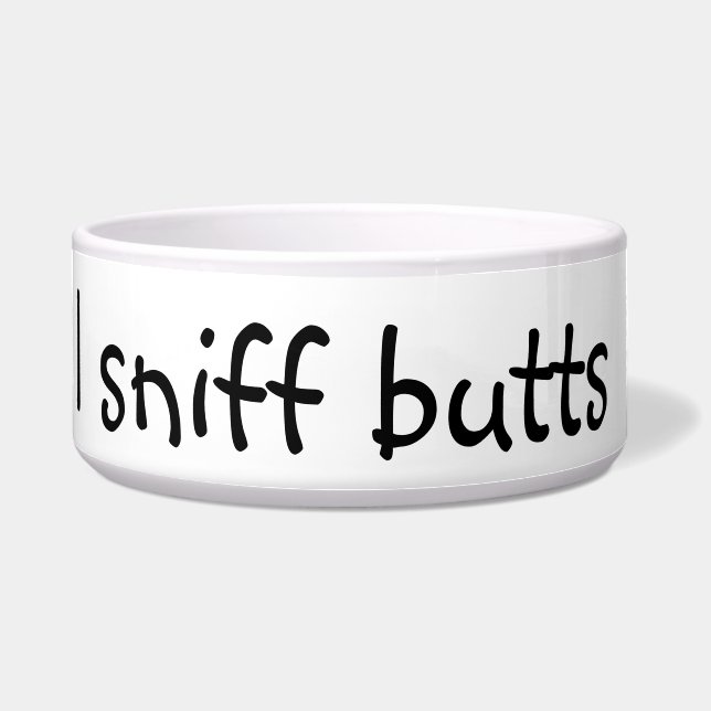 Comedero I Sniff Butte Funny Mascota de Perro Humor (Frente)