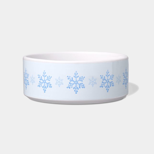 Comedero Icy Blue Snowflake Ceramic Pet Bowl (Frente)