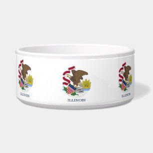 Comedero Illinois State Flag Pet Bowl