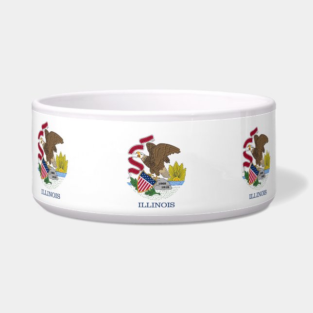 Comedero Illinois State Flag Pet Bowl (Izquierda)