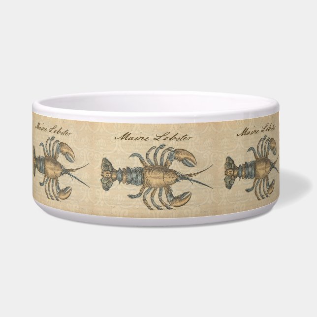 Comedero Ilustracion de langosta Antique Maine (Frente)