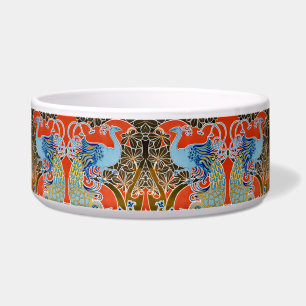 Comedero Ilustración de pavo real Art Nouveau   Elegante Vi