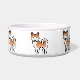 Comedero Ilustración de perro Alaskan Malamute rojo y blanc