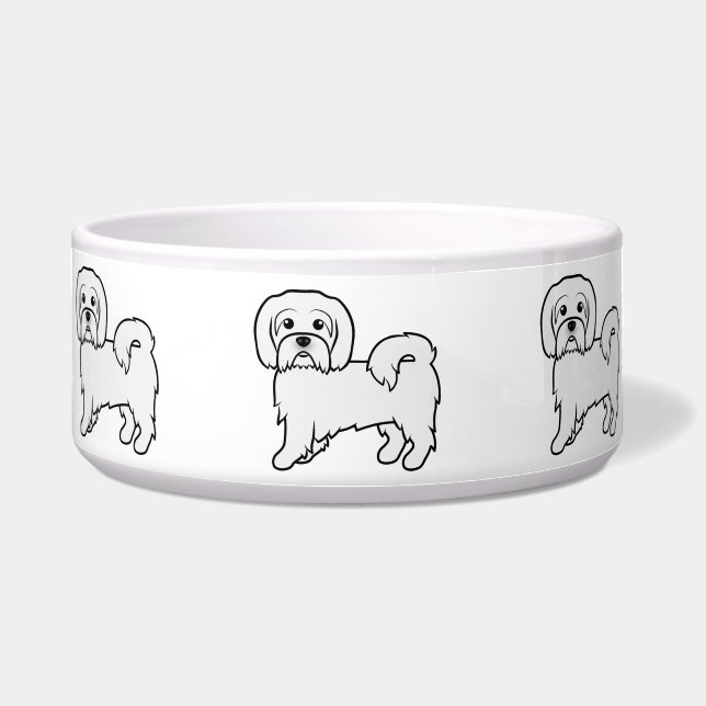 Comedero Ilustración de perro de dibujos animados lindo Cot (Frente)