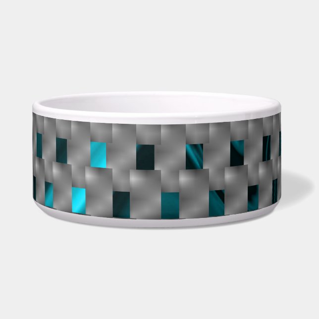 Comedero Imagen cian bajo placas grises, formas rectangular (Frente)