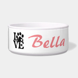 Comedero Imagen personalizada Amar la huella de Mascota