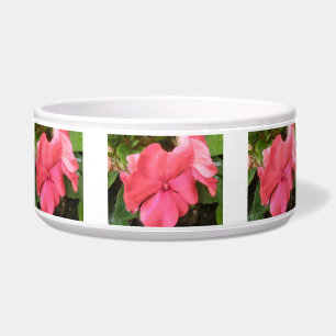 Comedero Impatios rosados Flores Macrotaurina Tazón de Perr