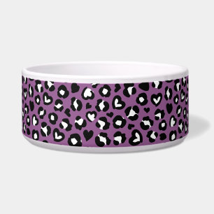 Comedero Impresión animal, leopardo morado, puntos de chita