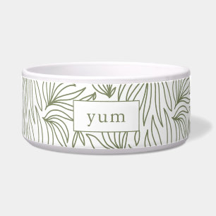 Comedero Impresión botánica moderna Yum Dog Bowl
