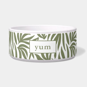 Comedero Impresión botánica moderna Yum Dog Bowl