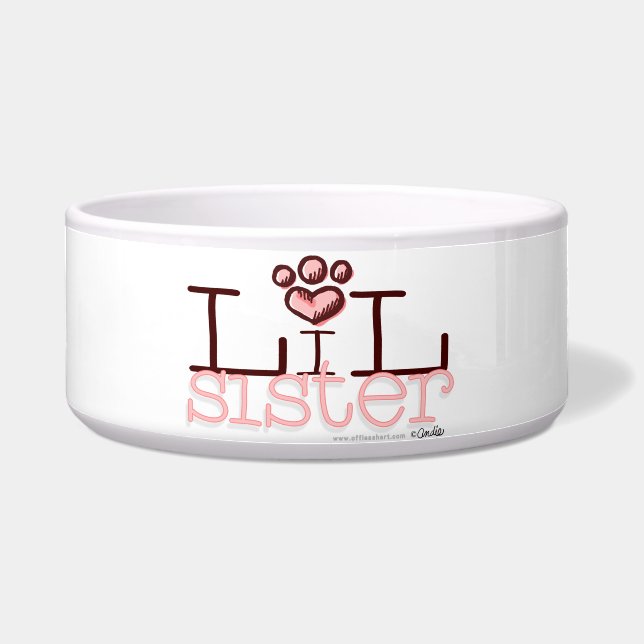 Comedero Impresión de la hoja rosa de la hermana de Lil (Frente)