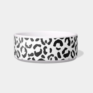 Comedero Impresión de leopardo blanco y negro        