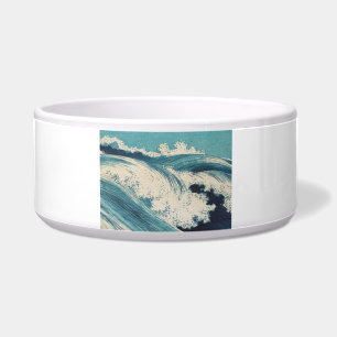 Comedero Impresión de océanos de olas azules japonesas anti