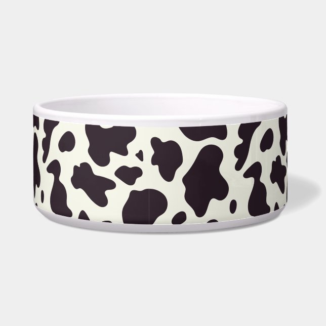 Comedero Impresión de patrones de vaca en blanco y negro (Frente)