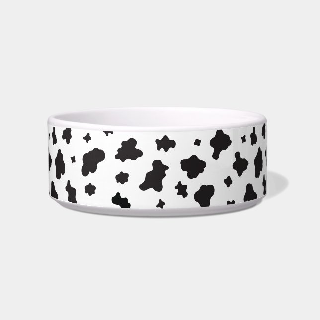 Comedero Impresión de vaca en blanco y negro (Frente)