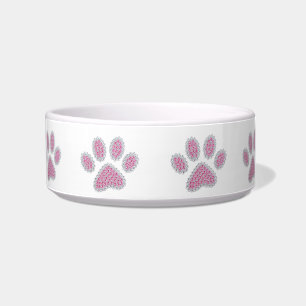 Comedero Impresión rosada de lujo de la pata