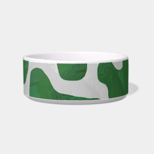 Comedero Impresión verde y blanca de vaca