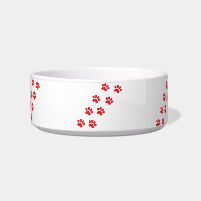 Comedero Impresiones de hojas de perro (Frente)