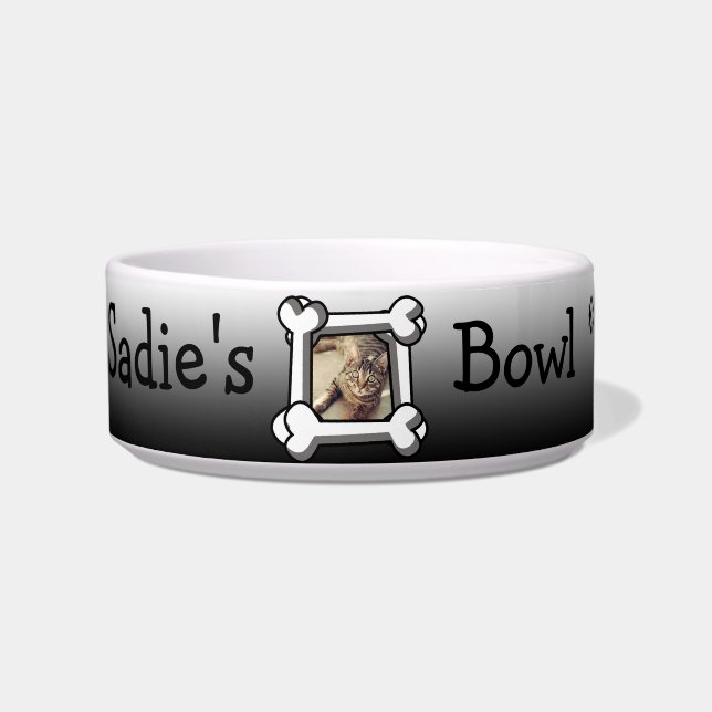 Comedero Impresiones personalizadas de la pata del negro de (Frente)