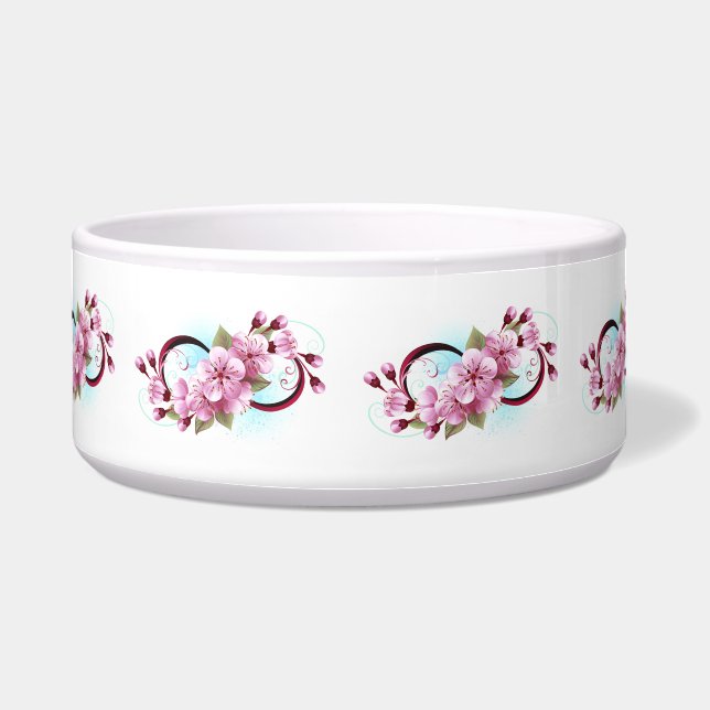 Comedero Infinito con las flores de flores de Sakura Blosso (Frente)