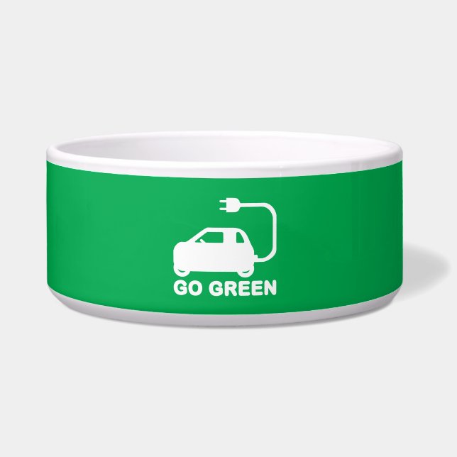 Comedero Ir Verde ~ Conducir autos eléctricos (Frente)