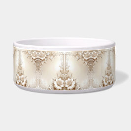Comedero Ivory Flowers Ceramic Pet Bowl