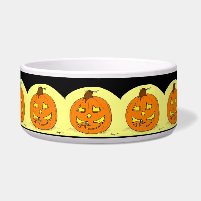 Comedero Jack O' Lantern Large Pet Bowl (Izquierda)