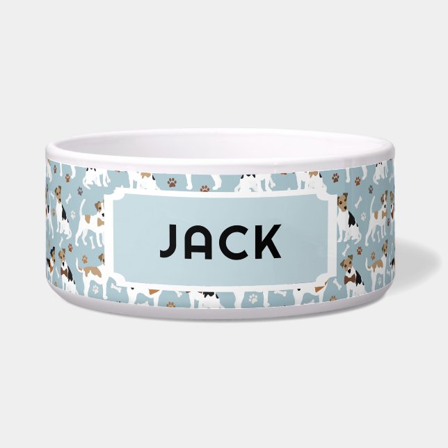 Comedero Jack Russell Terrier Paws and Bones Dog (Frente)