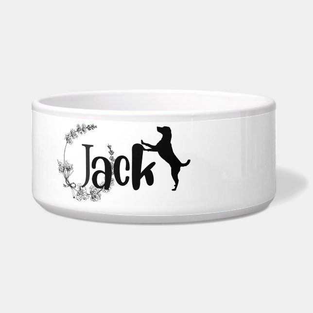 Comedero Jack - tazón de nombre de perro (Frente)
