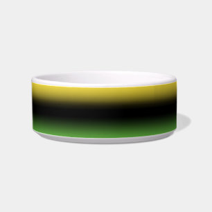 Comedero Jamaica Colores Ombre Gradiente Verde Negro y Oro