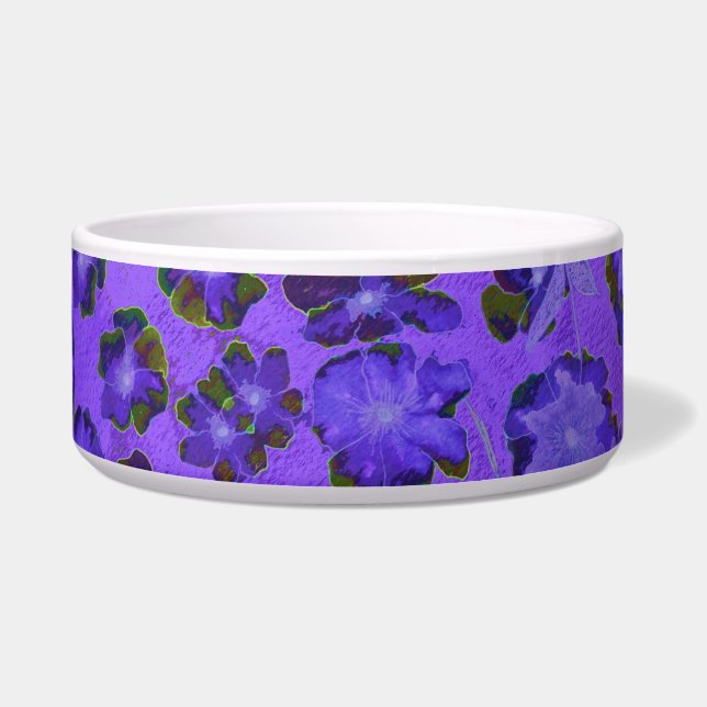 Comedero Jardín Botánico Mazipoodles - Morado Violeta (Frente)