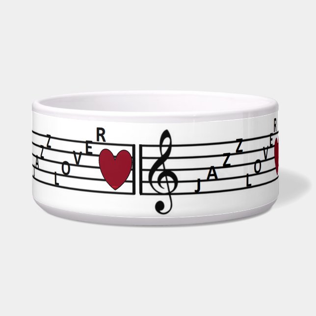 Comedero Jazz Lover Ceramic Pet Bowl (Frente)