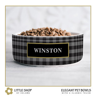 Comedero Juguete de vidrio gris negro personalizado