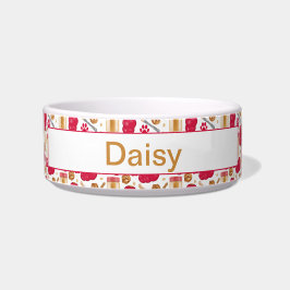 Comedero Juguetes personalizados para perros con tazón blan