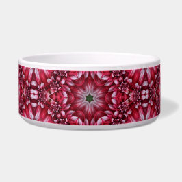 Comedero Kaleidoscopic Crimson Dahlia Pet Bowl