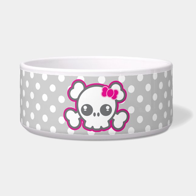 Comedero Kawaii Cinta Rosa Tazón de Perro (Frente)