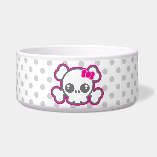 Comedero Kawaii Cinta Rosa Tazón de Perro (Frente)