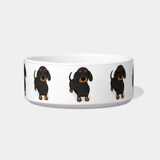 Comedero Kawaii Cute Perro Cachorro. ¡Dachshund! (Frente)
