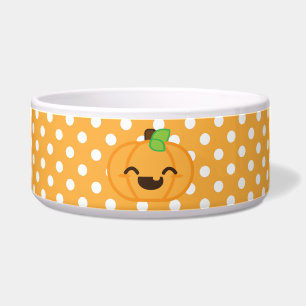 Comedero Kawaii Jack O Lanern Pumpkin Dog Bowl