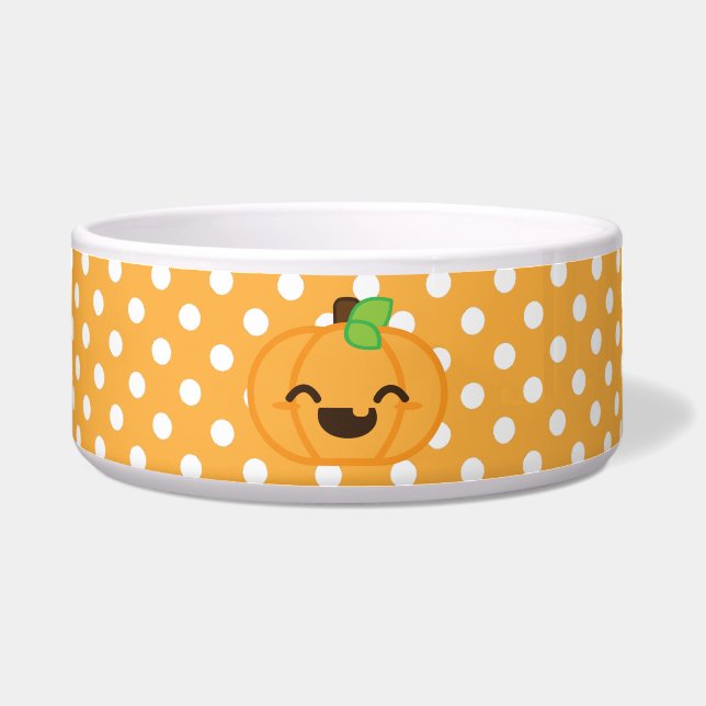 Comedero Kawaii Jack O Lanern Pumpkin Dog Bowl (Frente)