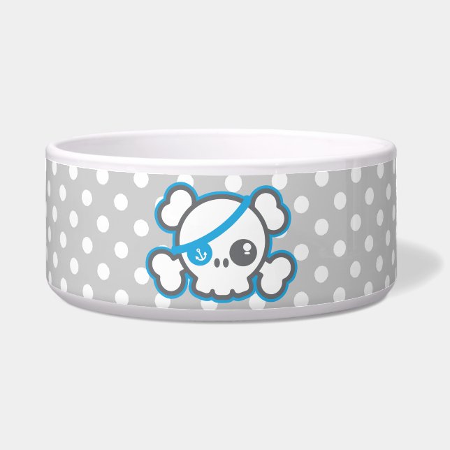 Comedero Kawaii Pirate Skull Dog Bowl (Frente)
