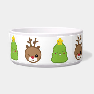 Comedero Kawaii Reindeer & Christmas Tree Pet Bowl