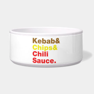 Comedero Kebab, Chips y Salsa de Chili.